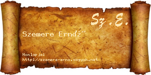 Szemere Ernő névjegykártya